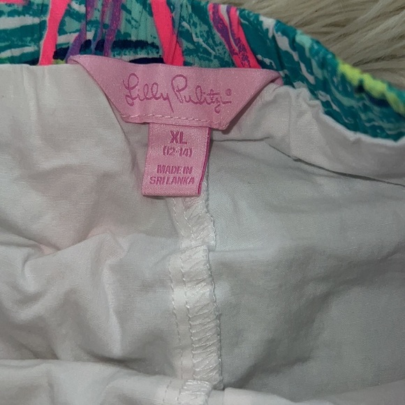 Lilly Pulitzer Sam Skort in Scarlet McCaw Skirt w/ Shorts Palm Leaf sz XL 12-14 - Picture 5 of 8